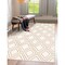 Chaudhary Living 7.75' x 10' White and Tan Geometric Rectangular Area Throw Rug